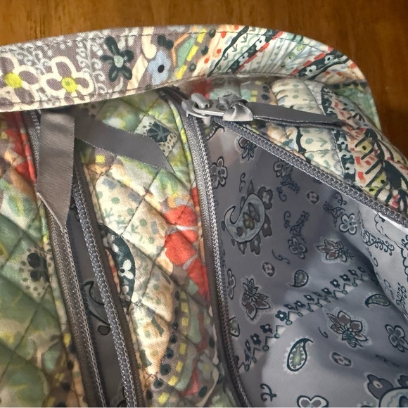 Vera Bradley multi-compartment travel crossbody bag in Citrus Paisley pattern - Picture 8 of 14